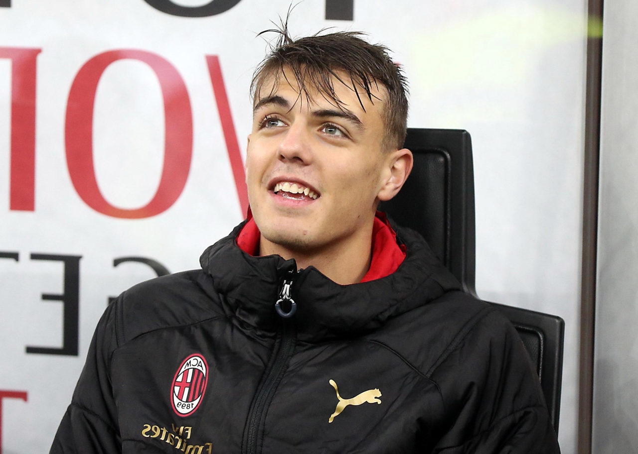 Daniel Maldini sur le bac du Milan ac