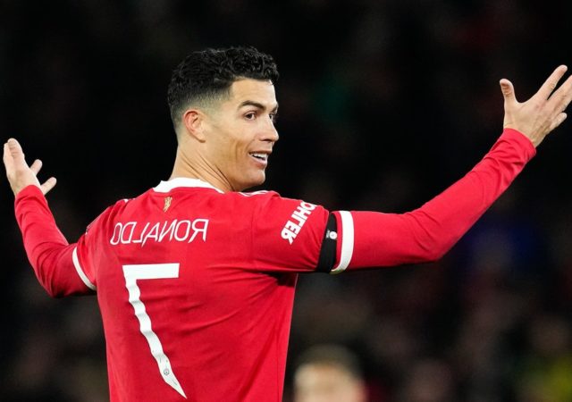 Cristiano Ronaldo avec le maillot de Manchester United