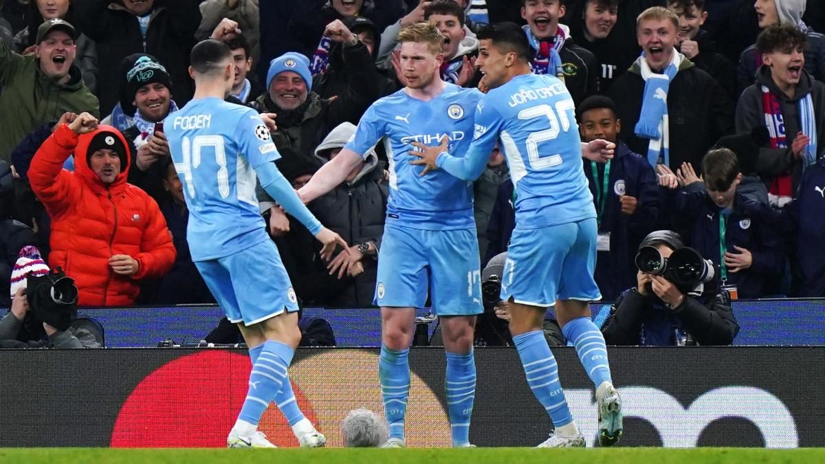 joueurs de man city lors de la victoire face à l'atletico madrid en ligue des champions