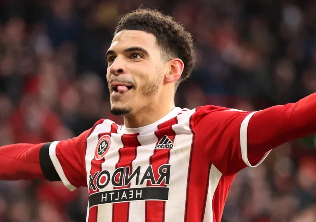 Morgan Gibbs White buteur avec le maillot de Wolverhampton