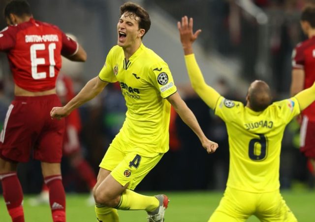 la joie des joueurs de Villareal lors de la qualification pour la demi-finale de league des Champions 2022