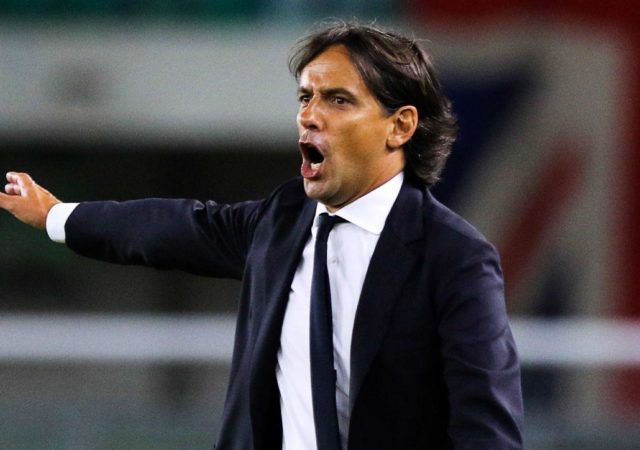 Simone Inzaghi sur le banc de l'Inter Milan