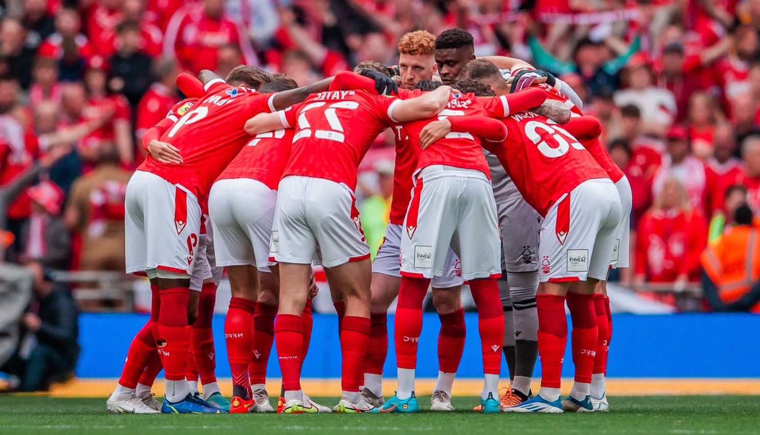 joueurs de Nottingham Forest avant un match