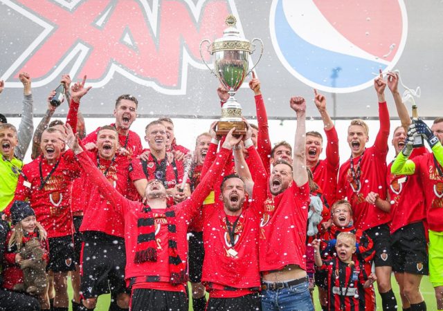 la joie des joueurs de Vikingur