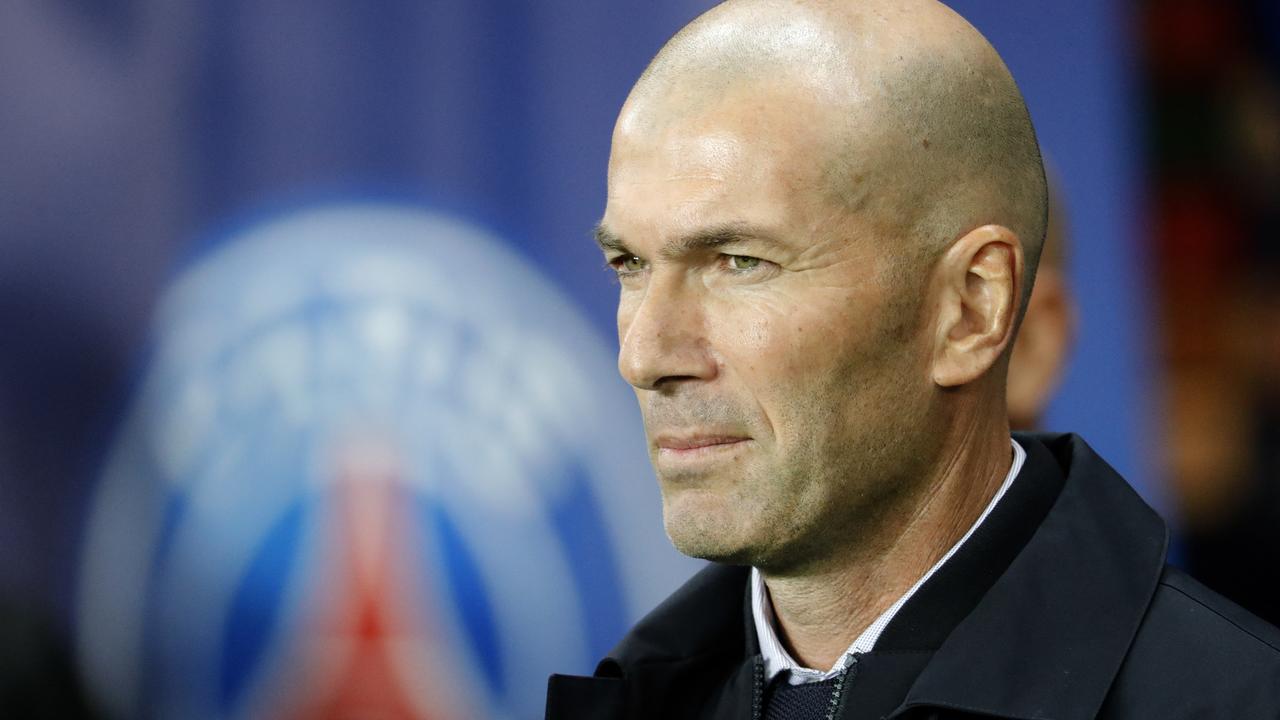 zinedine zidane lors du match PSG Real en 2019