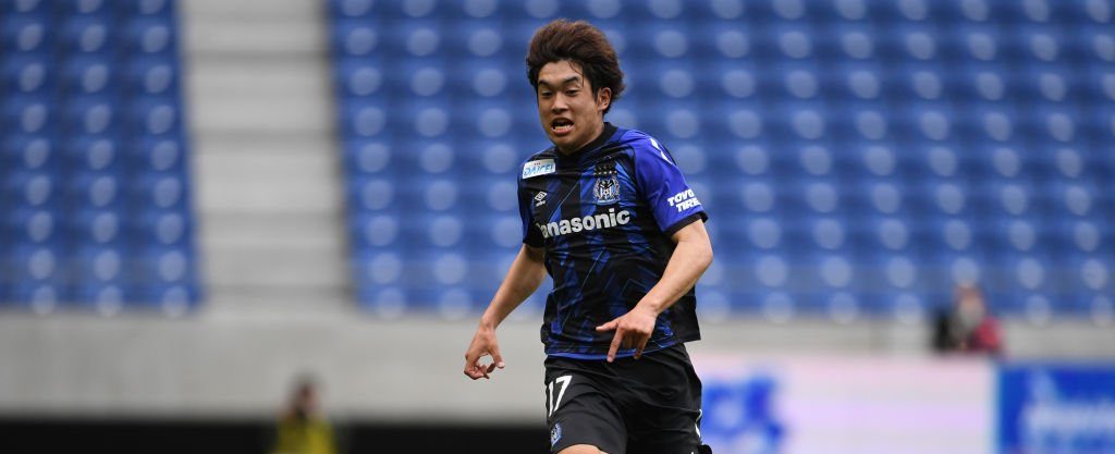 Kohei Okuno of Gamba Osaka en action durant le match de J.League entre Gamba Osaka et Urawa Red Diamonds au stade Panasonic Suita à Osaka au Japon