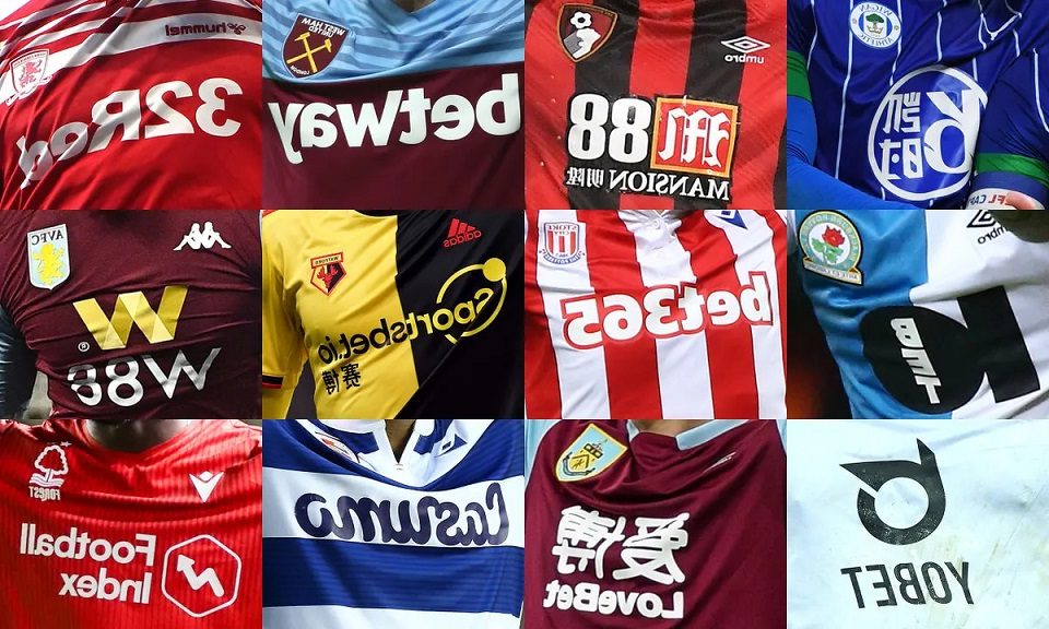 sponsors paris sportifs sur les maillots de clubs en Premier League