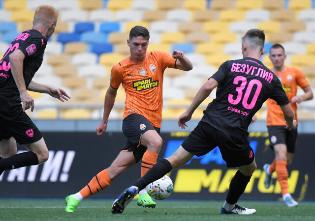 match entre le Shakhtar Donetsk et le FC Metalist à l'occasion de la reprise du championnat Ukranian Premier League 2022