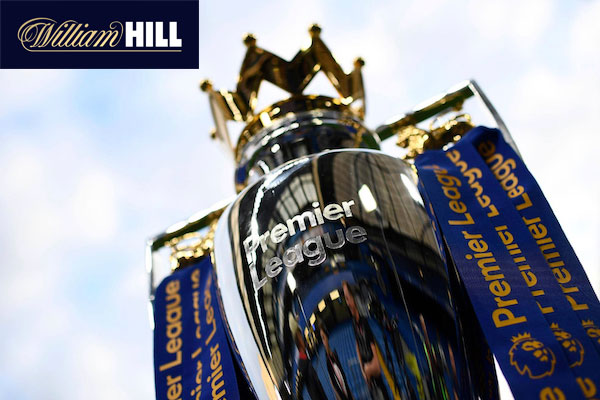 Logo William Hill à côté de trophée de Premier League